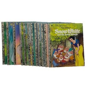 Vtg Little Golden Books Lot of 12 Disney Classics Snow White Cinderella Bambi